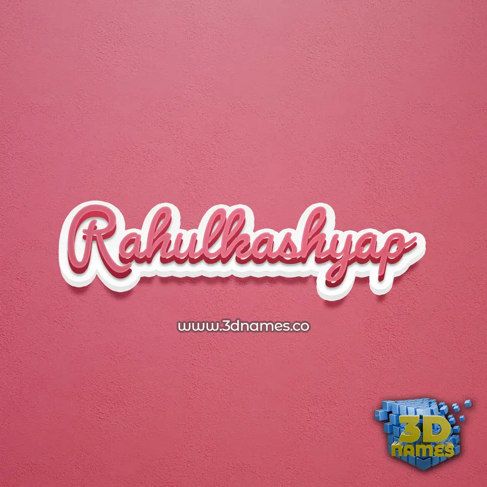 rahulkashyap in Red Scribble style - 3D name wallpaper