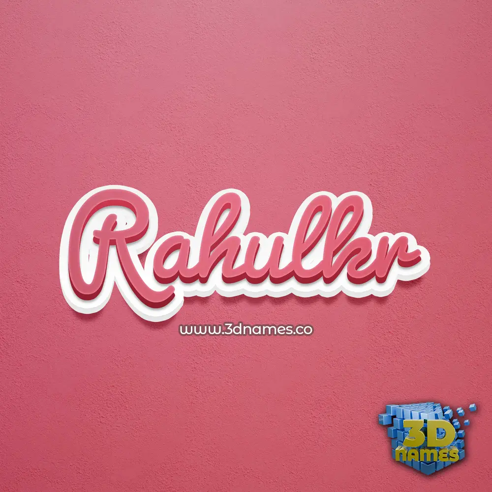 rahulkr in Red Scribble style - 3D name wallpaper