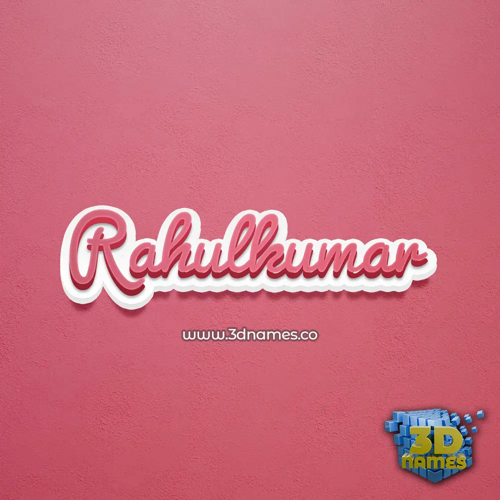 rahulkumar in Red Scribble style - 3D name wallpaper