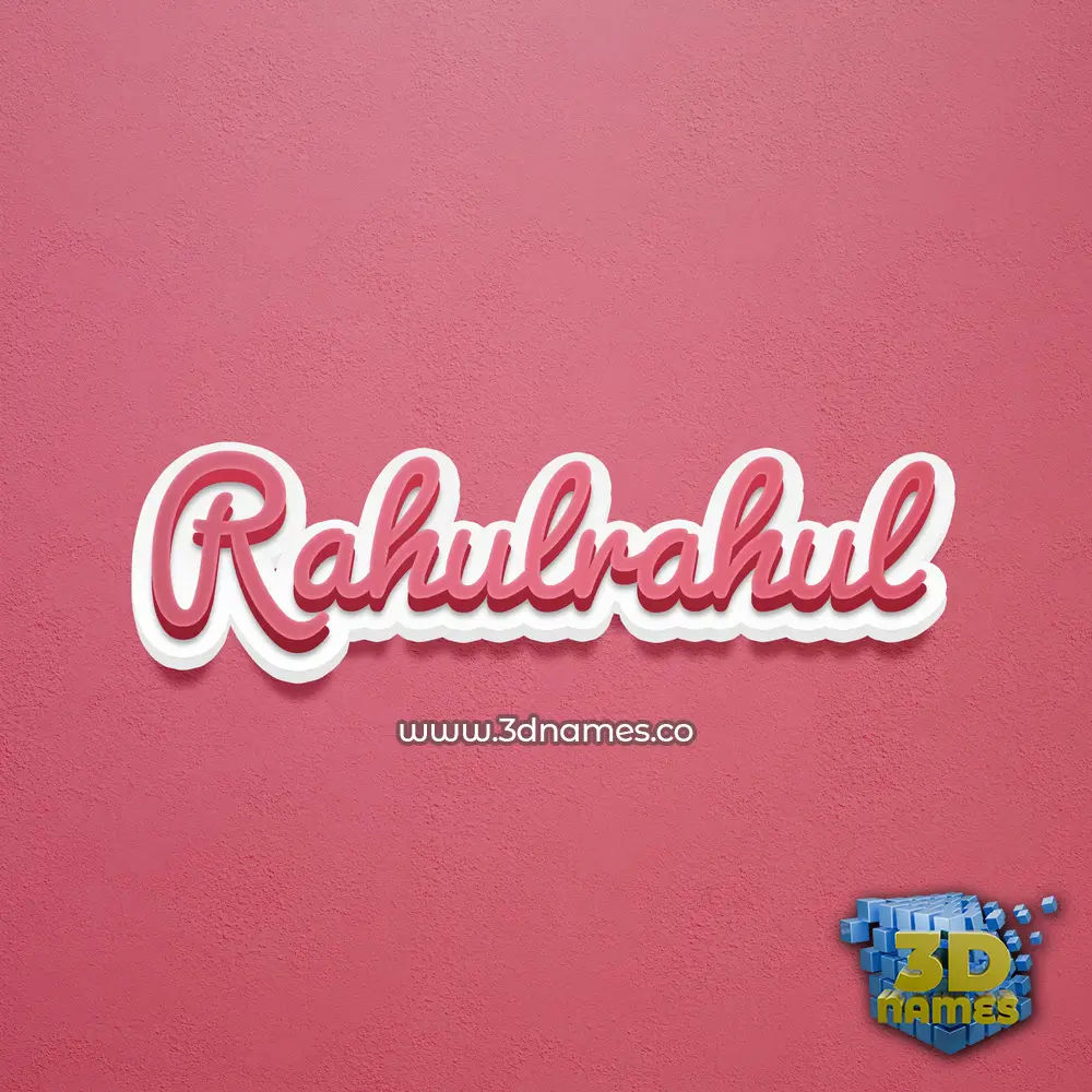 rahulrahul in Red Scribble style - 3D name wallpaper