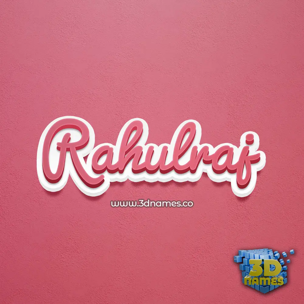 rahulraj in Red Scribble style - 3D name wallpaper