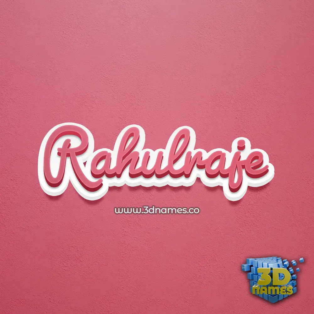 rahulraje in Red Scribble style - 3D name wallpaper