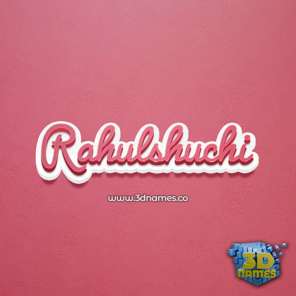 rahulshuchi in Red Scribble style - 3D name wallpaper