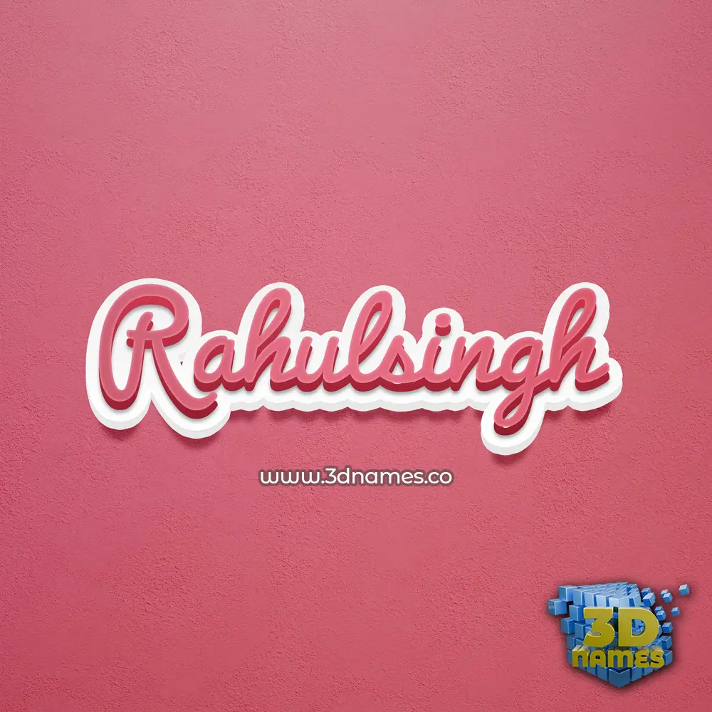 rahulsingh in Red Scribble style - 3D name wallpaper