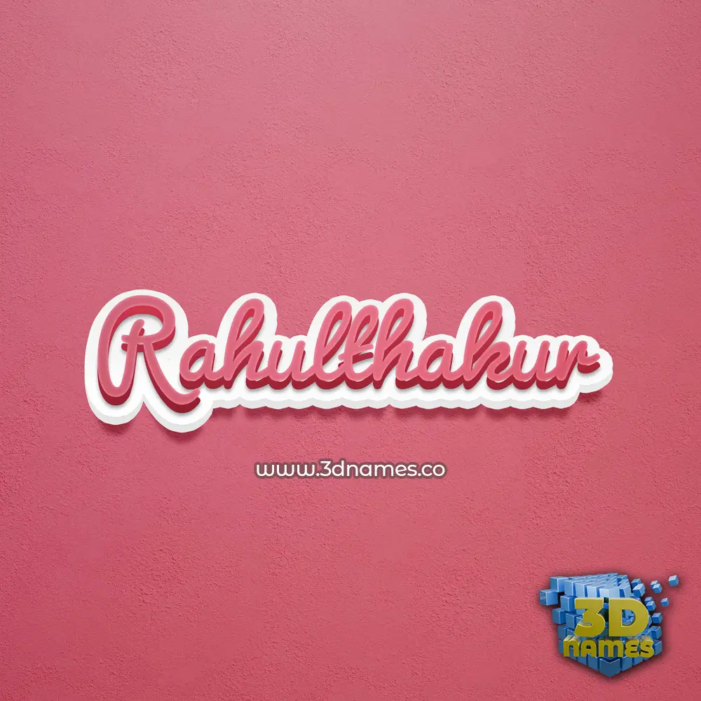 rahulthakur in Red Scribble style - 3D name wallpaper
