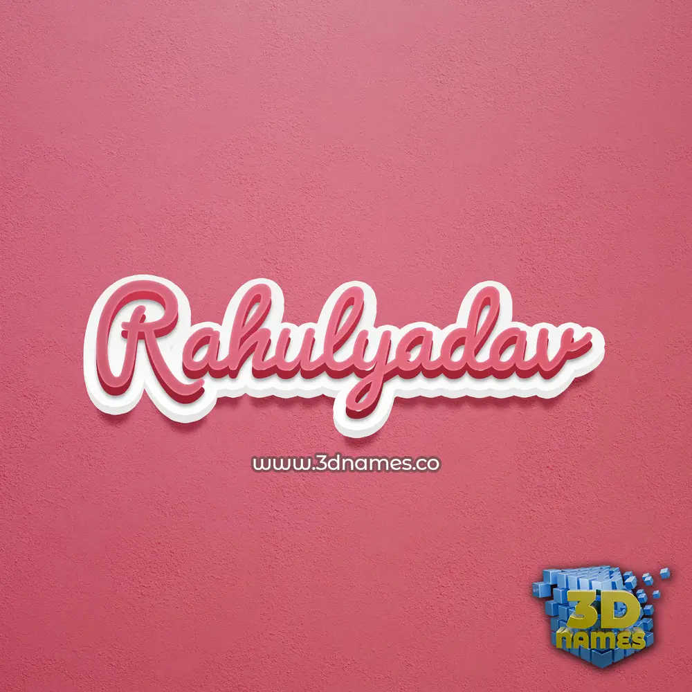 rahulyadav in Red Scribble style - 3D name wallpaper