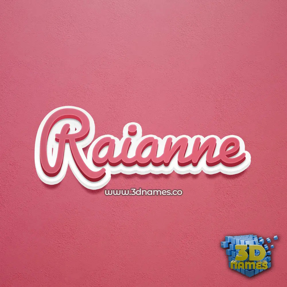 raianne in Red Scribble style - 3D name wallpaper
