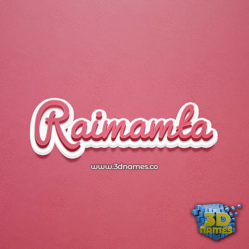 raimamta in Red Scribble style - 3D name wallpaper