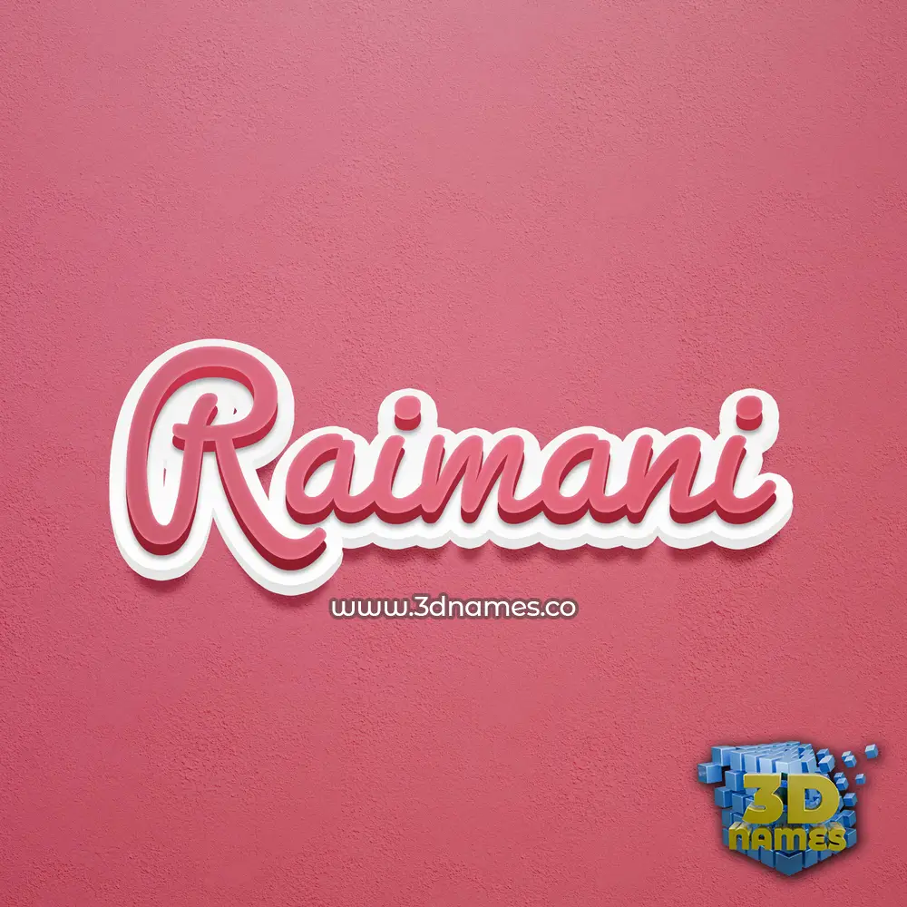 raimani in Red Scribble style - 3D name wallpaper