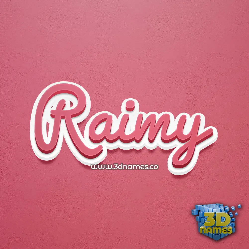 raimy in Red Scribble style - 3D name wallpaper