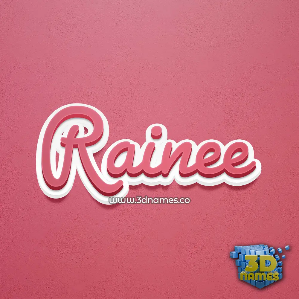 rainee in Red Scribble style - 3D name wallpaper
