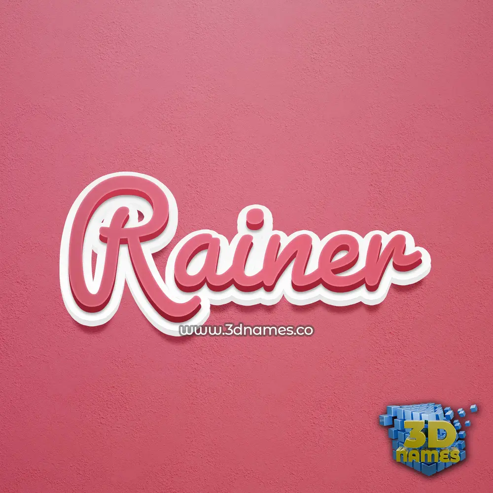 rainer in Red Scribble style - 3D name wallpaper