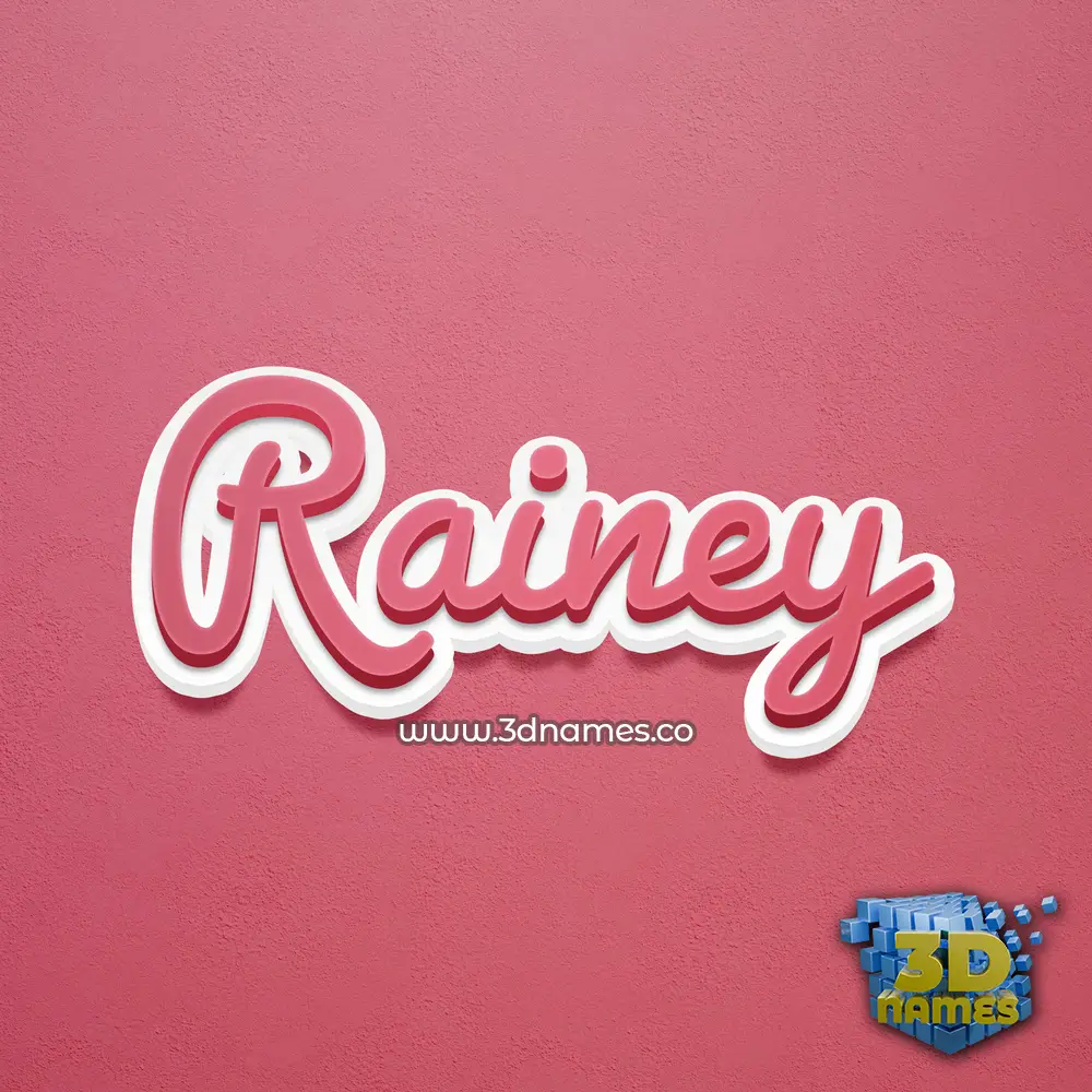 rainey in Red Scribble style - 3D name wallpaper