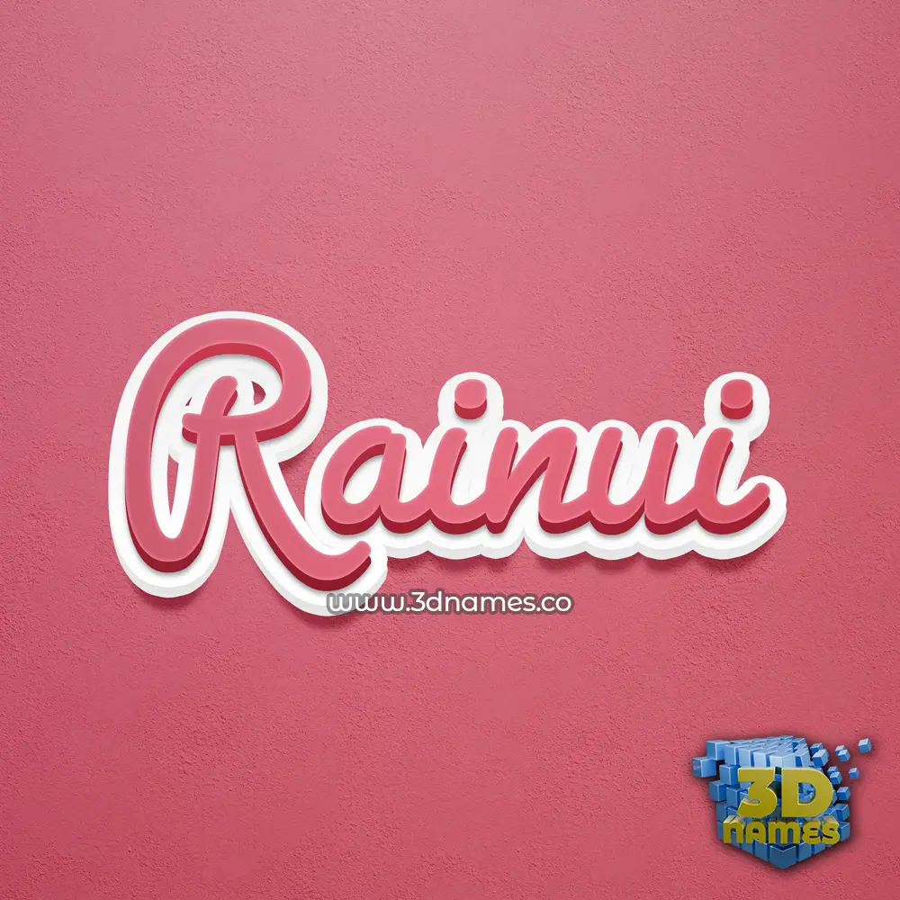 rainui in Red Scribble style - 3D name wallpaper