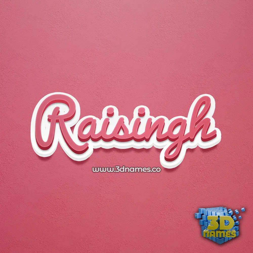 raisingh in Red Scribble style - 3D name wallpaper