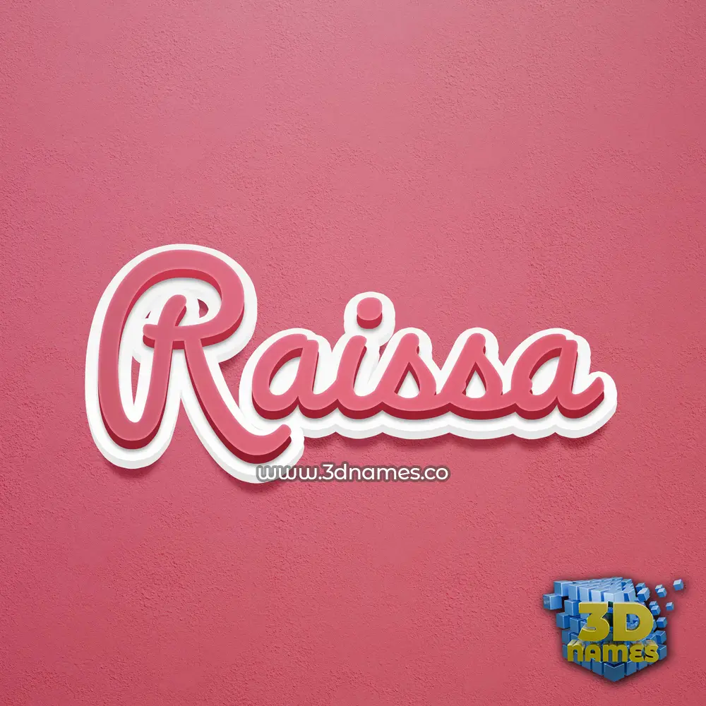 raissa in Red Scribble style - 3D name wallpaper