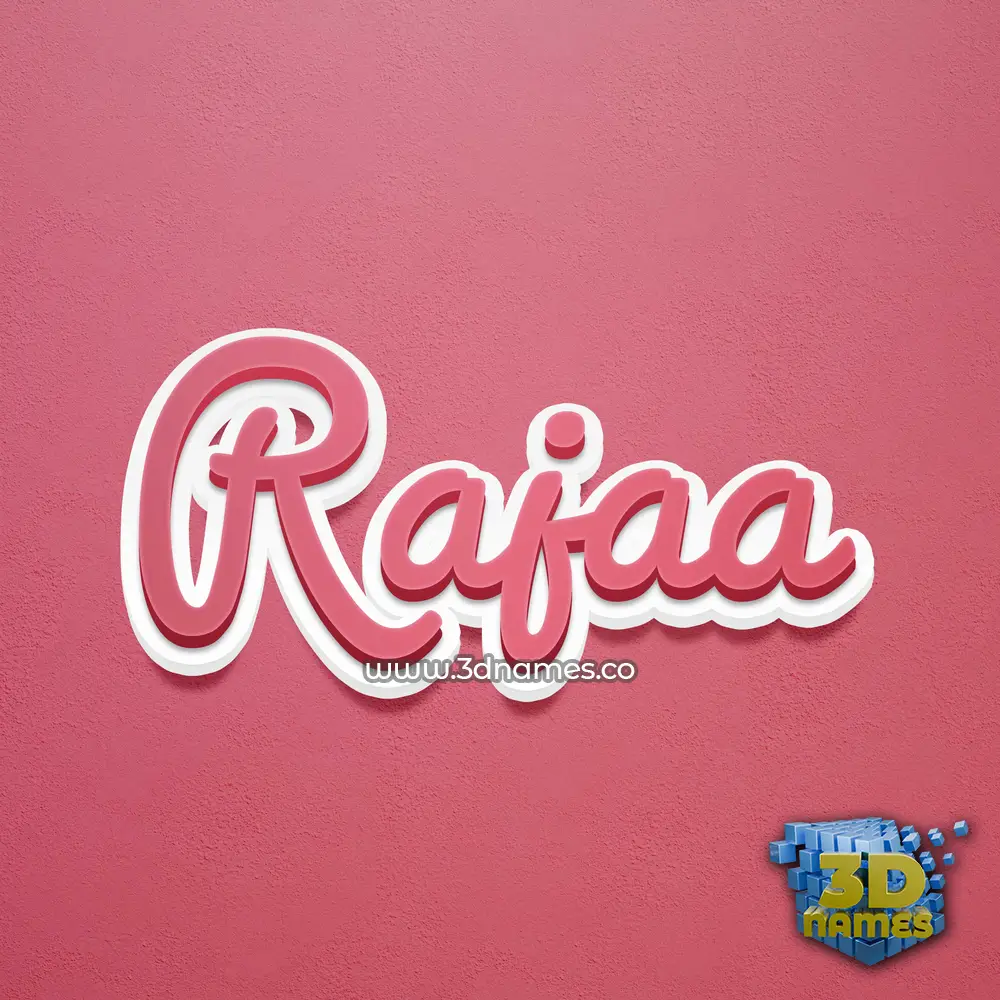 rajaa in Red Scribble style - 3D name wallpaper