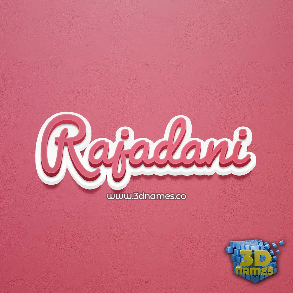 rajadani in Red Scribble style - 3D name wallpaper