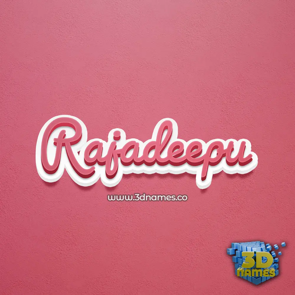rajadeepu in Red Scribble style - 3D name wallpaper