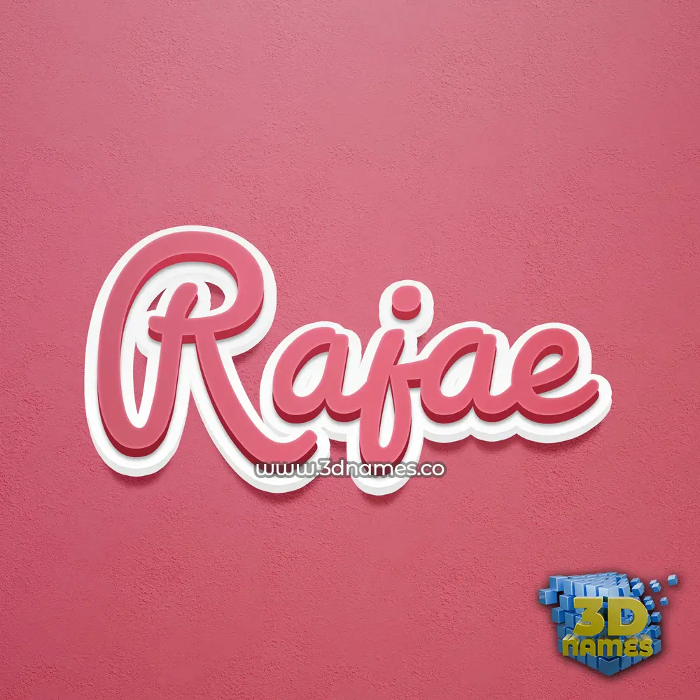 rajae in Red Scribble style - 3D name wallpaper