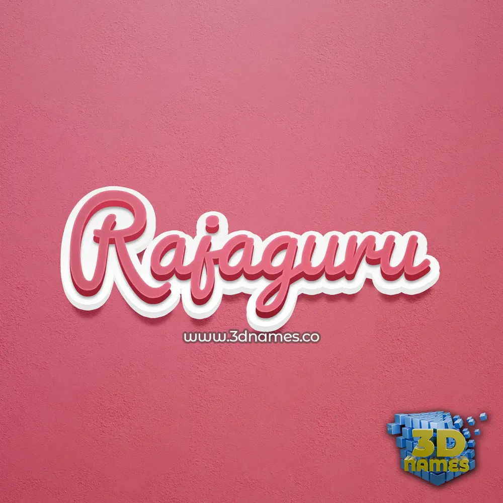 rajaguru in Red Scribble style - 3D name wallpaper