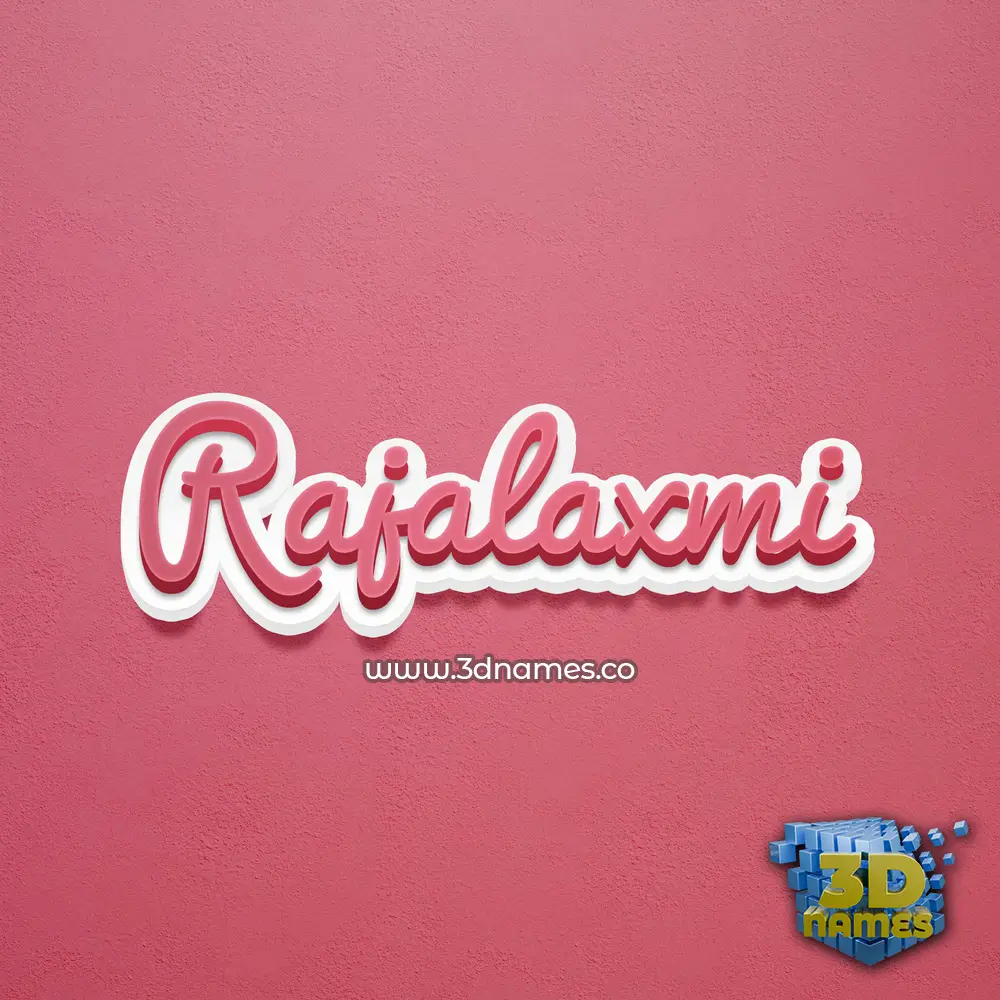 rajalaxmi in Red Scribble style - 3D name wallpaper