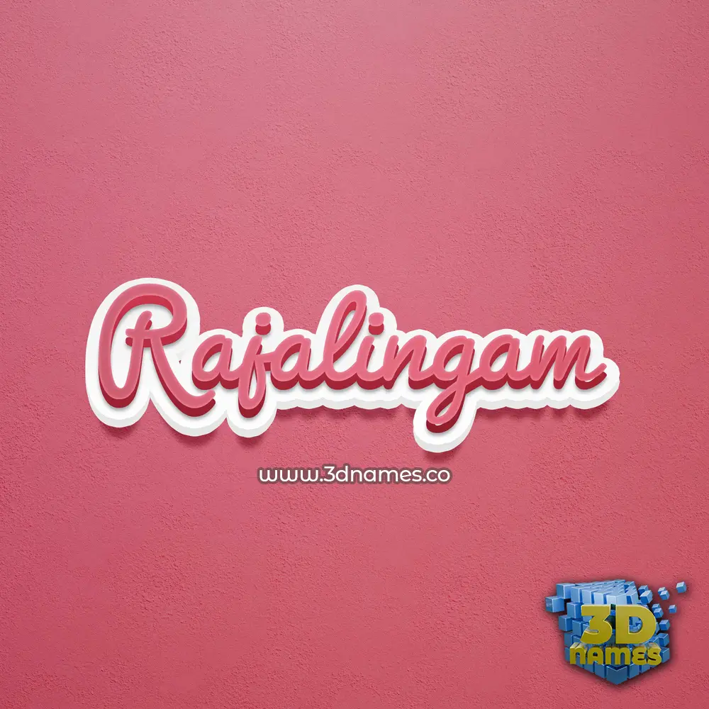 rajalingam in Red Scribble style - 3D name wallpaper