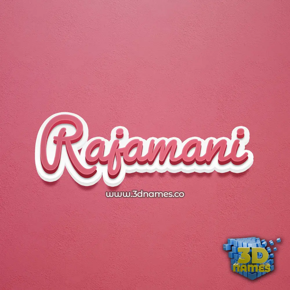 rajamani in Red Scribble style - 3D name wallpaper