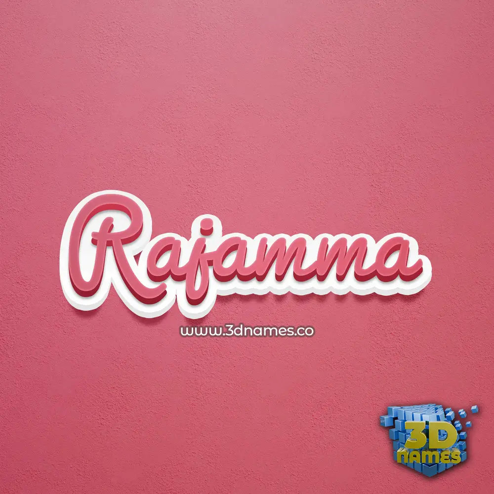 rajamma in Red Scribble style - 3D name wallpaper
