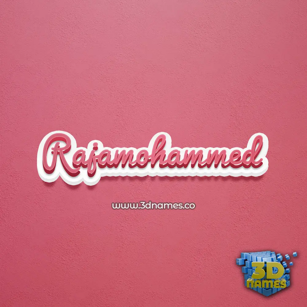 rajamohammed in Red Scribble style - 3D name wallpaper