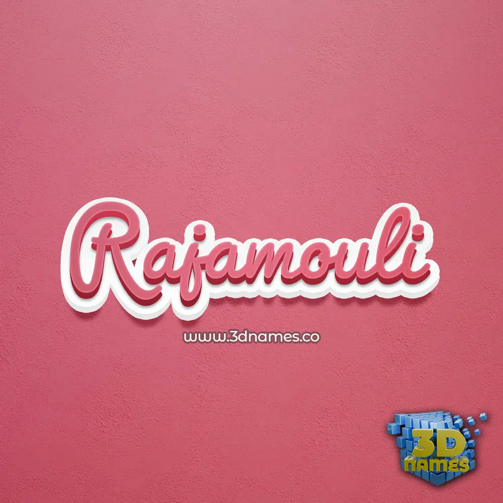 rajamouli in Red Scribble style - 3D name wallpaper