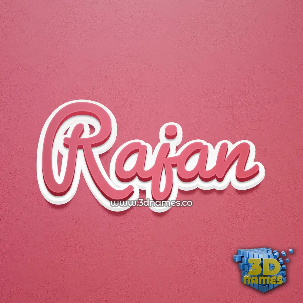 rajan in Red Scribble style - 3D name wallpaper