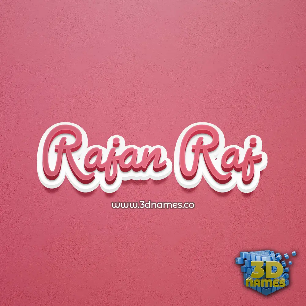 rajan raj in Red Scribble style - 3D name wallpaper