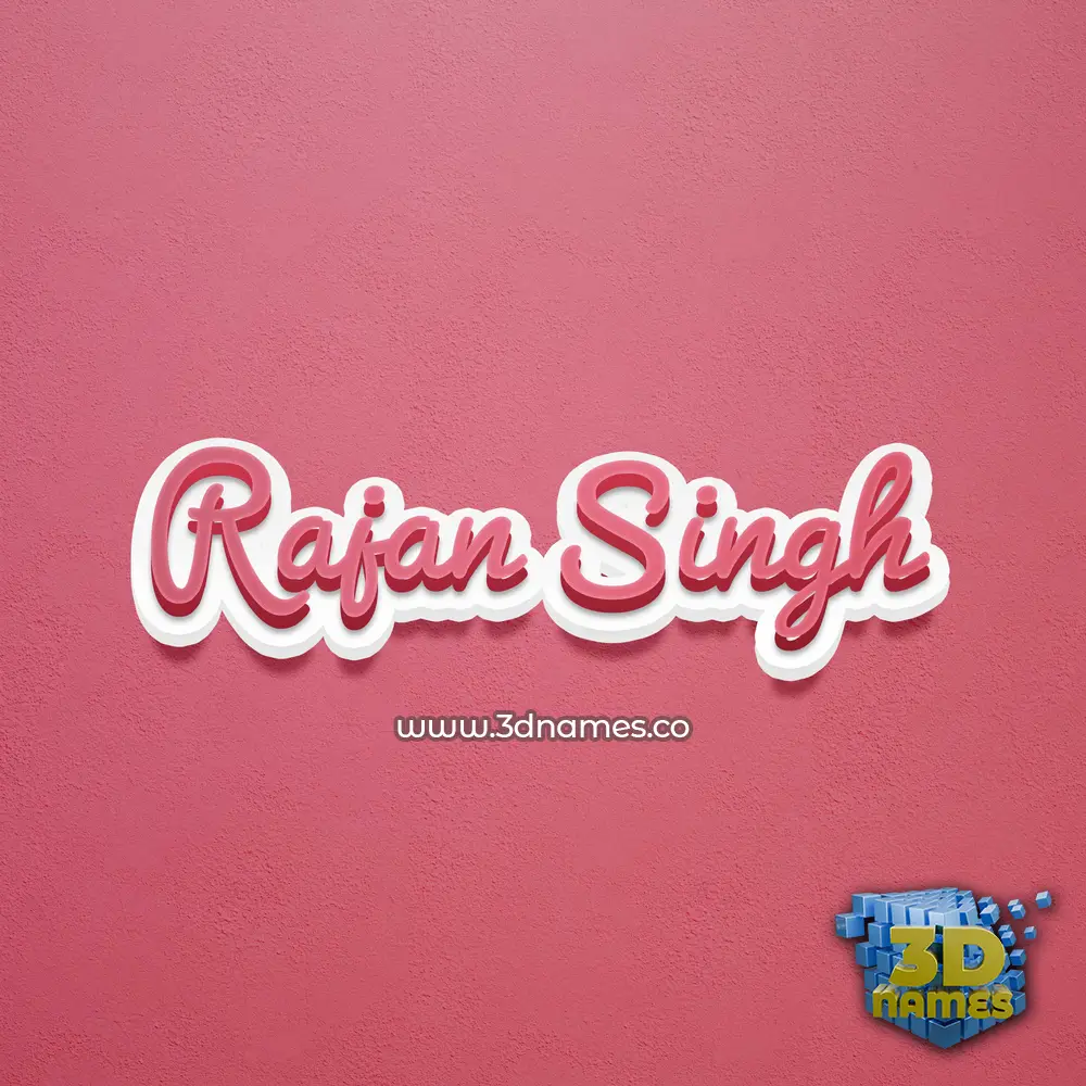 rajan singh in Red Scribble style - 3D name wallpaper