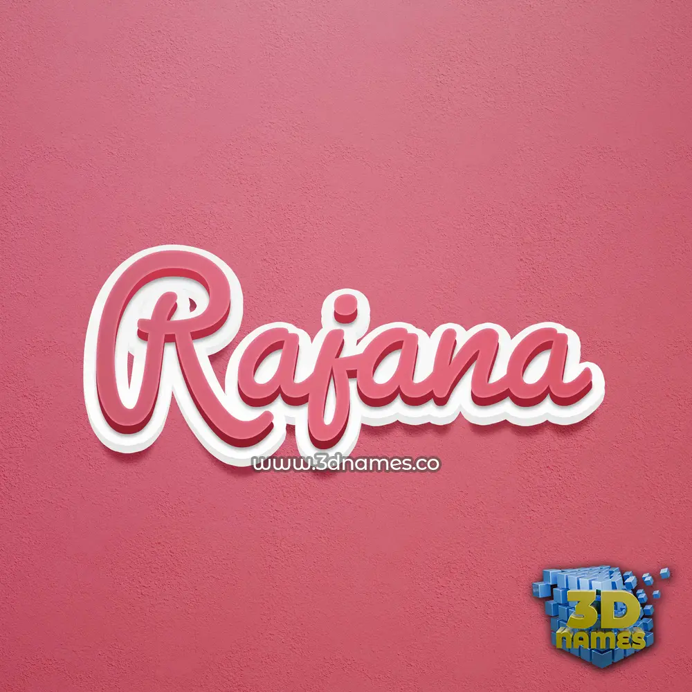 rajana in Red Scribble style - 3D name wallpaper