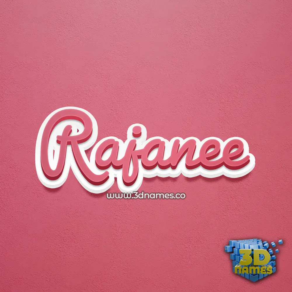 rajanee in Red Scribble style - 3D name wallpaper