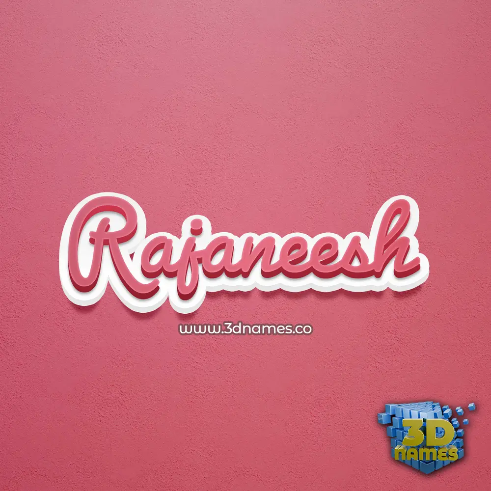 rajaneesh in Red Scribble style - 3D name wallpaper