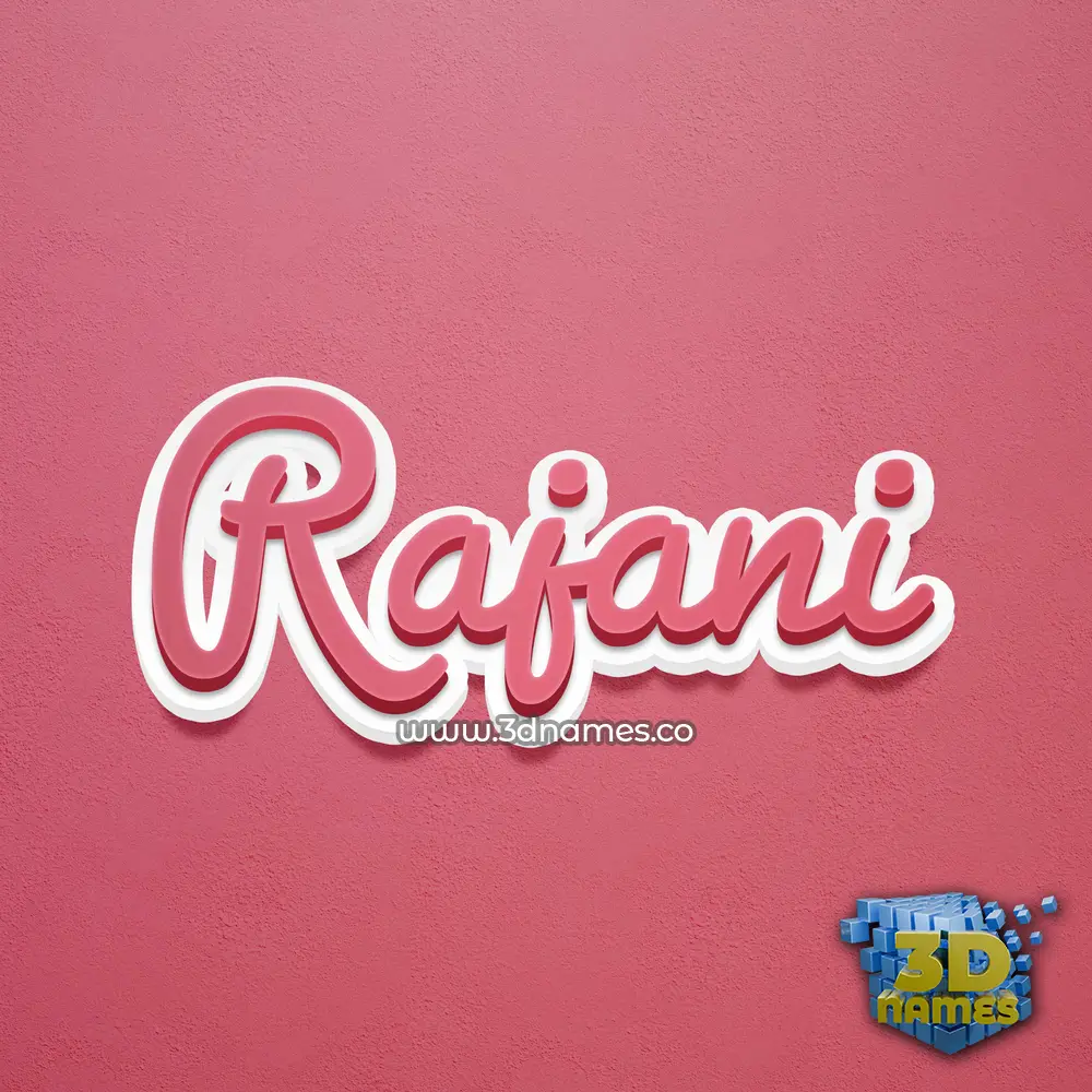 rajani in Red Scribble style - 3D name wallpaper