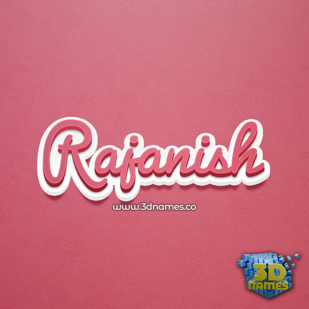rajanish in Red Scribble style - 3D name wallpaper