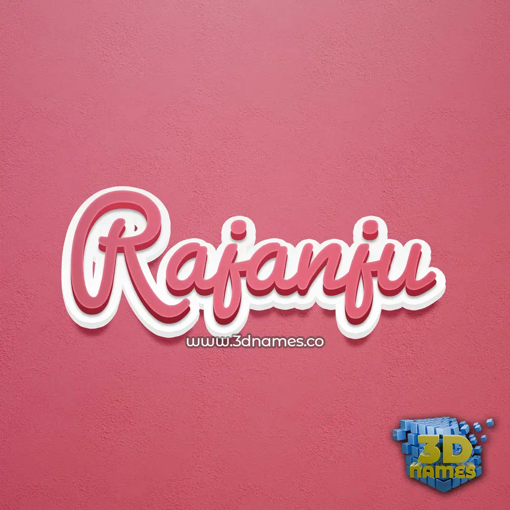 rajanju in Red Scribble style - 3D name wallpaper