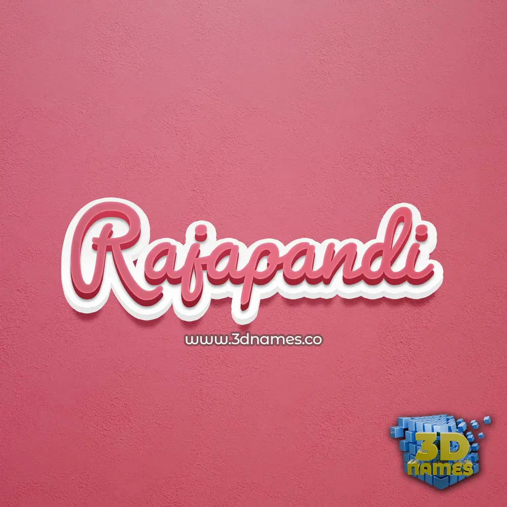 rajapandi in Red Scribble style - 3D name wallpaper