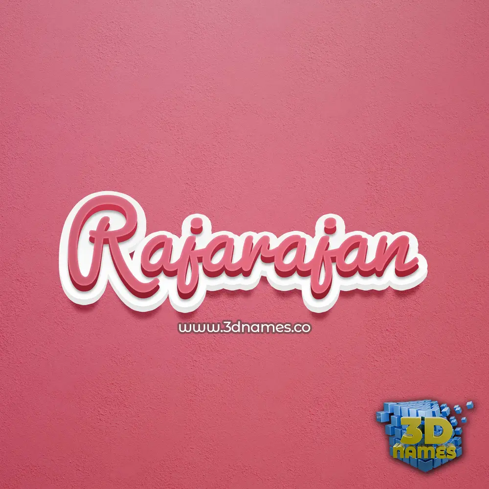 rajarajan in Red Scribble style - 3D name wallpaper
