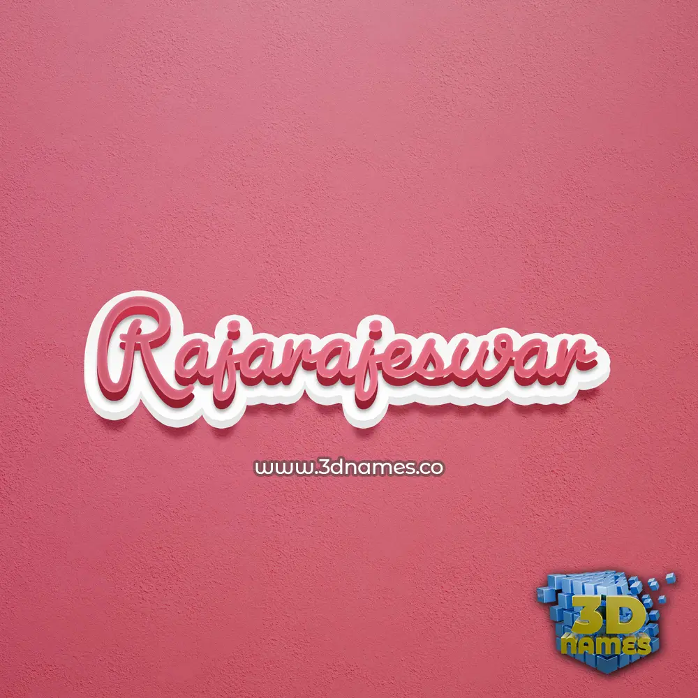 rajarajeswar in Red Scribble style - 3D name wallpaper