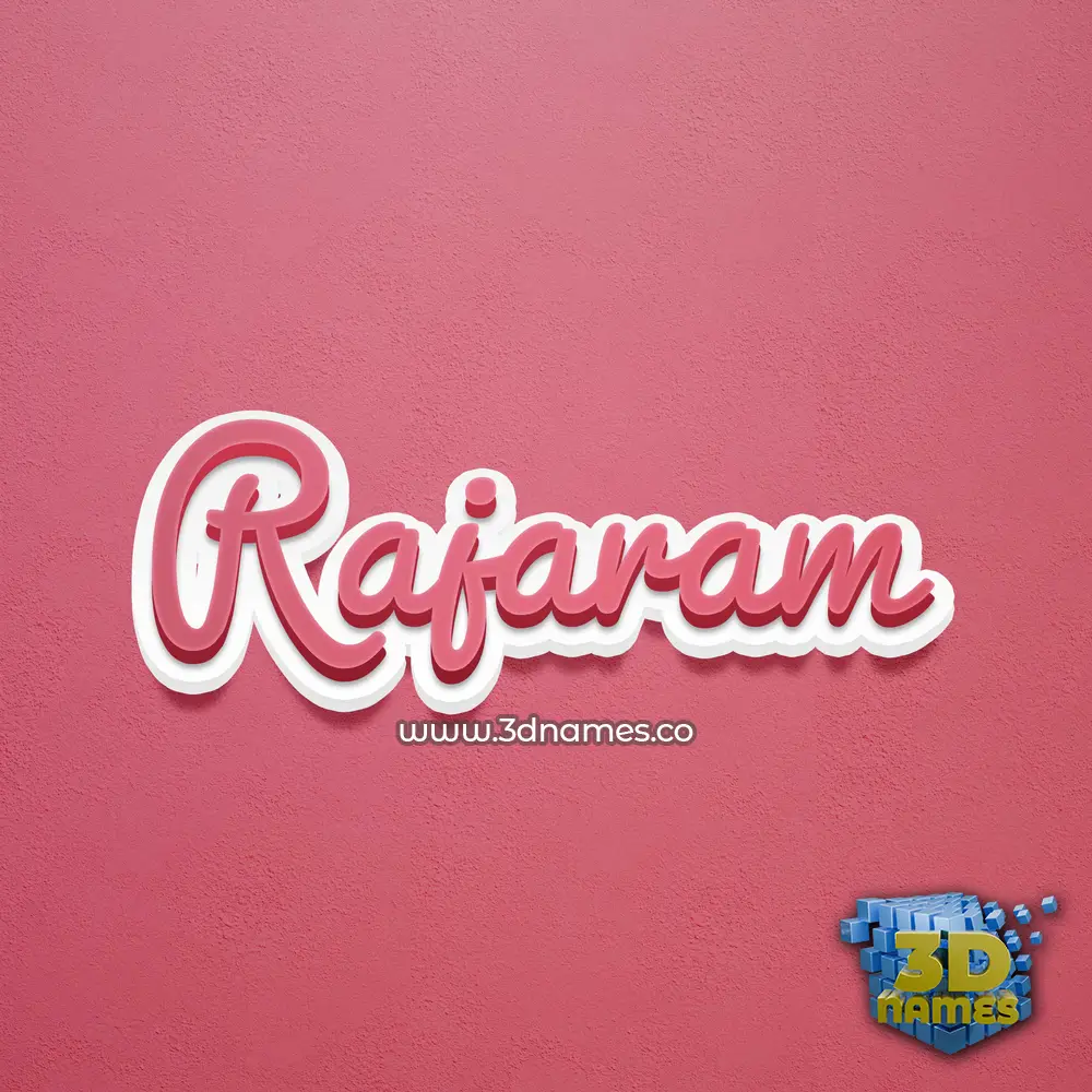 rajaram in Red Scribble style - 3D name wallpaper