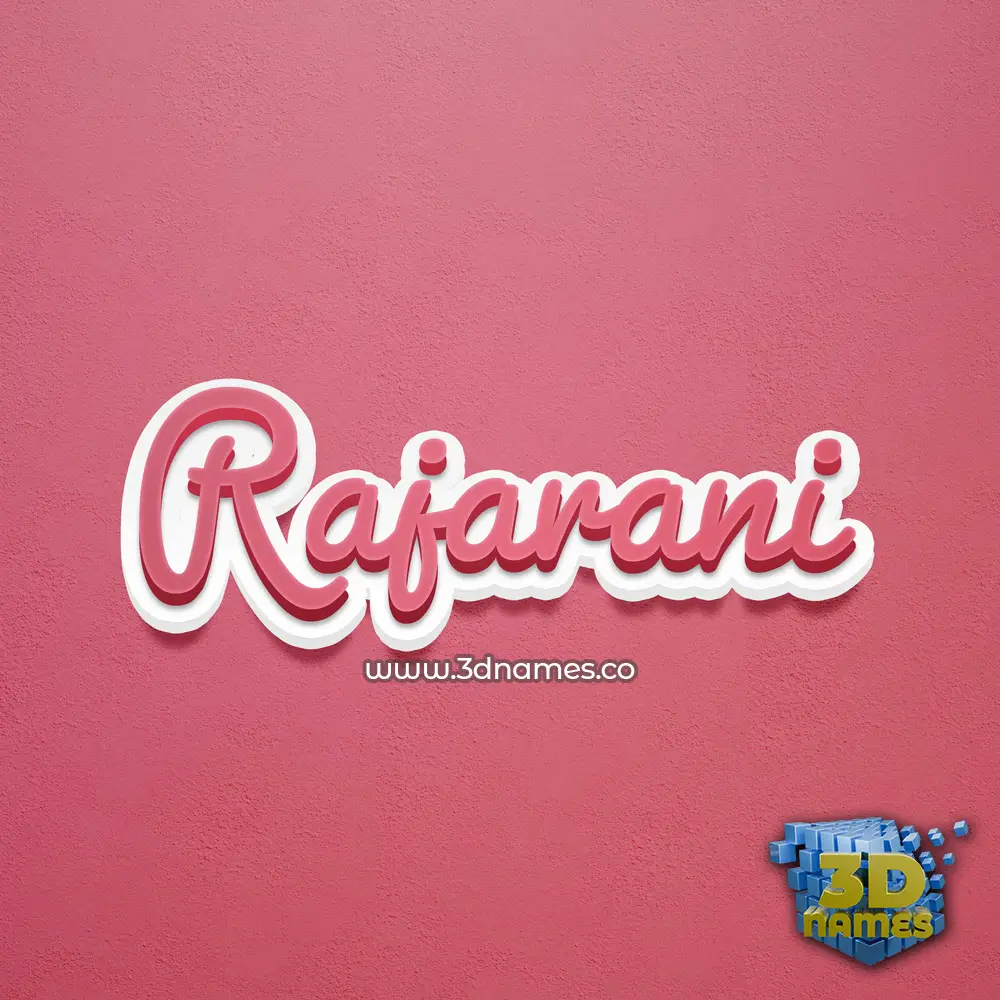 rajarani in Red Scribble style - 3D name wallpaper