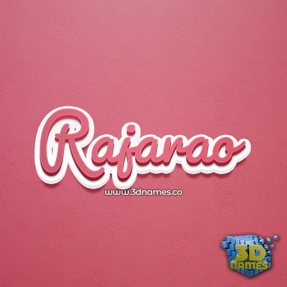 rajarao in Red Scribble style - 3D name wallpaper