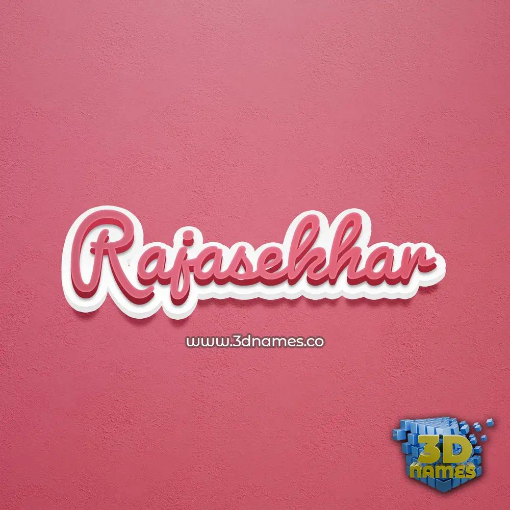 rajasekhar in Red Scribble style - 3D name wallpaper