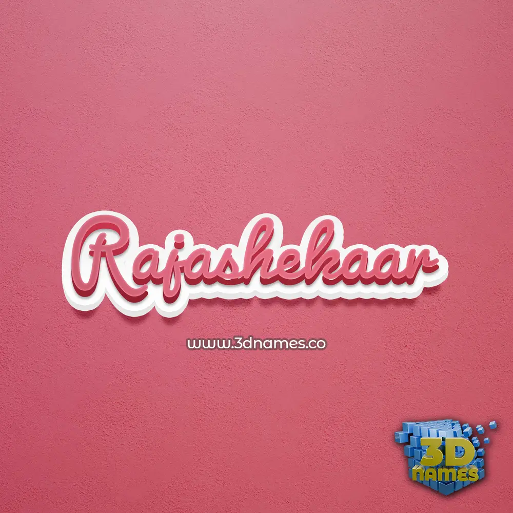 rajashekaar in Red Scribble style - 3D name wallpaper