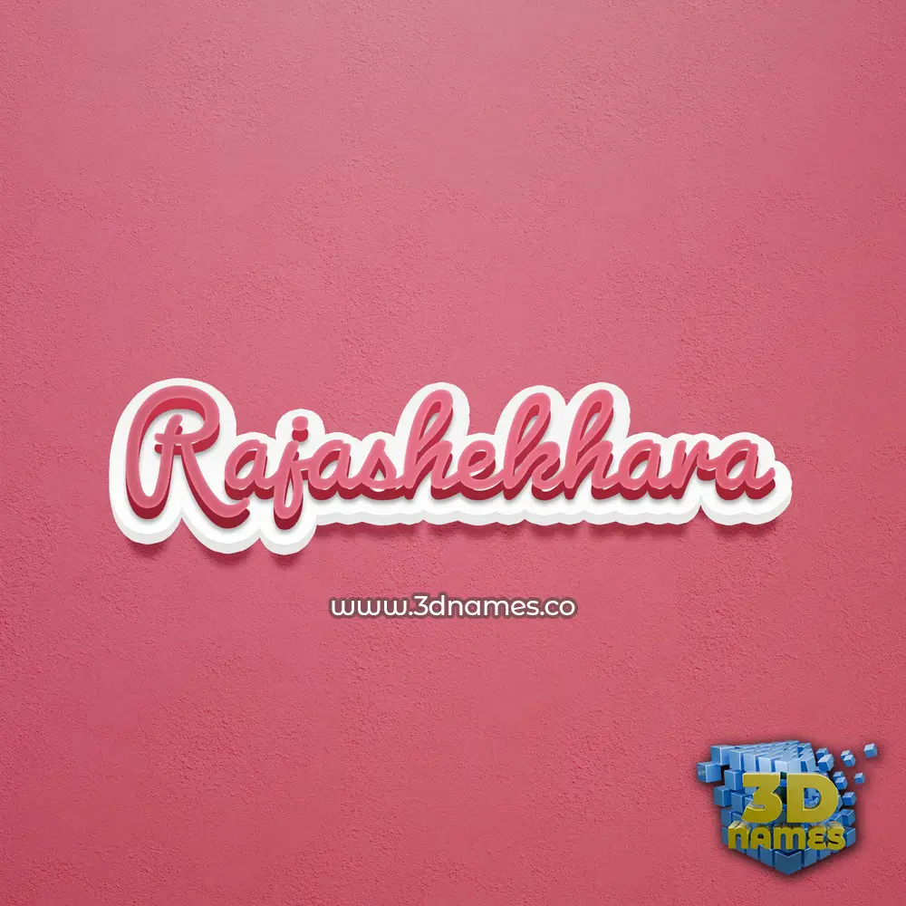 rajashekhara in Red Scribble style - 3D name wallpaper