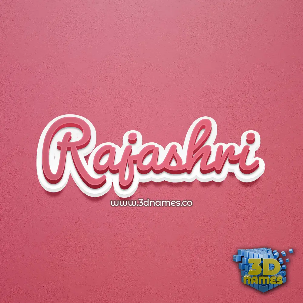 rajashri in Red Scribble style - 3D name wallpaper